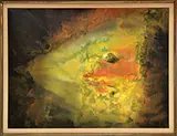 Beverly Linney Hallam, Sun Pool, Acrylic on paper