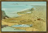 Laurence P. Sisson, Coastal Maine Beach, Oil on Masonite