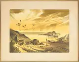Laurence Philip Sisson, Golden Cove, Watercolor on paper