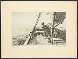 Arthur Briscoe, At the Tiller, Etching on paper