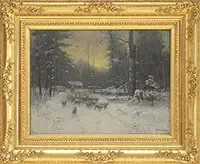 William Huston, Winter, Oil on canvas