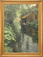 Clear Water by Louis Aston Knight, Oil on canvas, sold Aug 2013