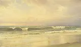 William Trost Richards, Thunderheads Over Beach with Breaking Waves