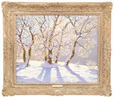 Ivan Fedorovich Choultse, Shimmering Trees in Winter, Oil on canvas