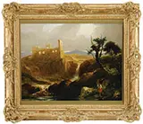 Sidney Richard Percy, Castle Ruins in Landscape, Oil on canvas