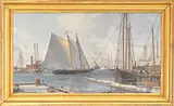 Christopher Blossom, Helen G, WELLS LEAVING GLOUCESTER IN WINTER”. Oil on canvas