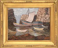 Marblehead Mass by Morris Hall Pancoast, Oil on board, sold Aug 2013