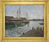 Giovanni Martino, Gloucester Docks, Oil on canvas