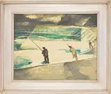 Vernon Smith, Bass Fisherman, Oil on Masonite