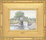 Henry Hammond Ahl, The Old Bridge, Ipswich, Mass, Oil on board