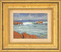 Henry Hammond Ahl, Off Shore, Oil on board