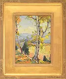 Emile Albert Gruppe, Landscape with Birches and Hills