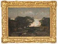Summer Landscape by Henry Ward Ranger, Oil on canvas laid on board, sold Aug 2013