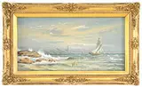 Benjamin Champney, Sailing Off a New England Lighthouse