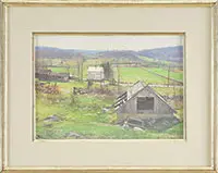 Peter Poskas, First Turning, Oil on canvas mounted on wood panel