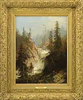 Hermann Ottomar Herzog, Snoqualmie Falls, Oil on canvas