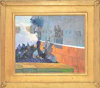 James Harrington, Loading the Ship, Oil on canvas