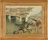 Frank Myers Boggs, Le Pont Boieldieu a Rouen, Effet Du Mouille, Oil on canvas