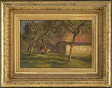 Edwin Lord Weeks, French Farm, Oil on canvas