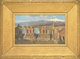 Elihu Vedder, Ruins with Mount Vesuvius