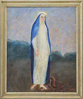 Alexis Arapoff, Virgin and Serpent, Oil on canvas