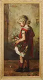 More Than a Handful by Romualdo Battista Federico Locatelli, Large oil on canvas mounted to masonite, sold Aug 2013