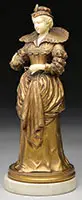 Henryk Kossowski, Jr., Regal Lady, Bronze and ivory
