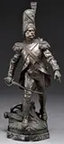 French Soldier, Luca Madrassi, Bronze mounted on marble base