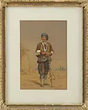 Unsigned, Middle Eastern Soldier, Watercolor