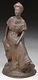 Mabel Conkling, Seated Woman with Flowers, Bronze