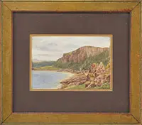 John Frederick Kensett, Contentment Island, Watercolor on paper