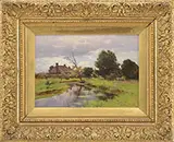 Ernest Parton, Summer Landscape with House & Figure