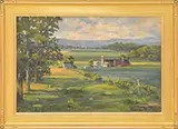 The Lay of the Land by Line Stevens Hopkins Tutwiler, Oil on canvas, sold Aug 2013