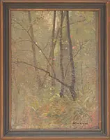 Gutzon Borglum, In the Woods, Oil on canvas