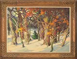 Garnet William Hazard, Woods in Winter, Oil on canvas