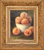 Thomas A. Richards, Peaches in a Bowl, Oil on canvas