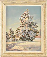 William Columbus Ehrig, Fresh Snow Landscape, Oil on canvas