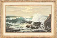 William Columbus Ehrig, Crashing Breaker, Oil on canvas