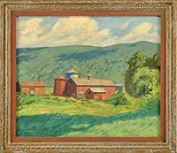 Anton Kamp, Dutchess County Farm, Oil on canvas