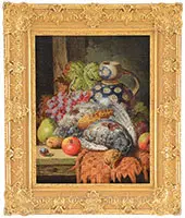 Charles Thomas Bale, Still Life with Fruit and Game, Oil on canvas