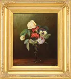 Henrietta Augusta Granbery, Vase of Flowers, Oil on canvas