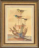 Paul F. Riba, Stick Birds, Oil on wood panel