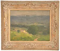 Charlotte B. Coman, A House in the Outskirts of New York City, Oil on canvas