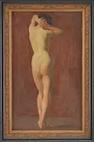 William Meyerowitz, Nude- View of Theresa Bernstein, Oil on canvas