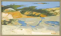 Denny Sinke Winters, Tidal Pool with Seaweed, Oil on canvas