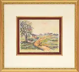 Paul Emilie Pissaro, La Promenade, Pastel on paper