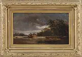 Signed, The River Rafters, Oil on canvas