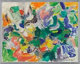 Paul Horiuchi, #3 Coenties Slip, Oil on canvas