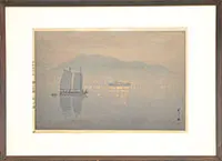 Ronoshima by Hiroshi Yoshida, Wood block print, sold Aug 2013