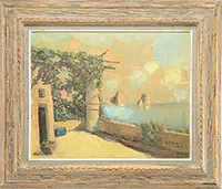 A. Palini, Two Coastal Views, Oil on canvas